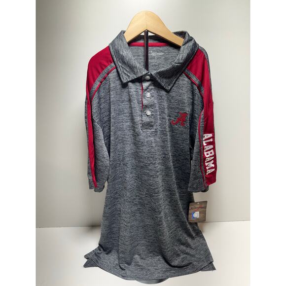 Alabama Crimson Tide Men’s Polo Golf Shirt Sz Large Gray Red Retails 50.00 New - Picture 1 of 8